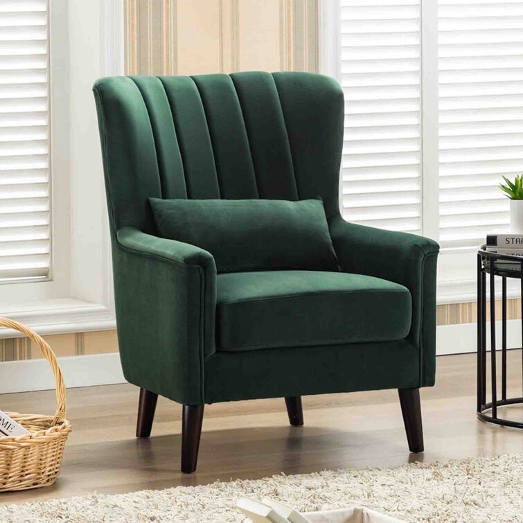 Wayfair green store velvet chair